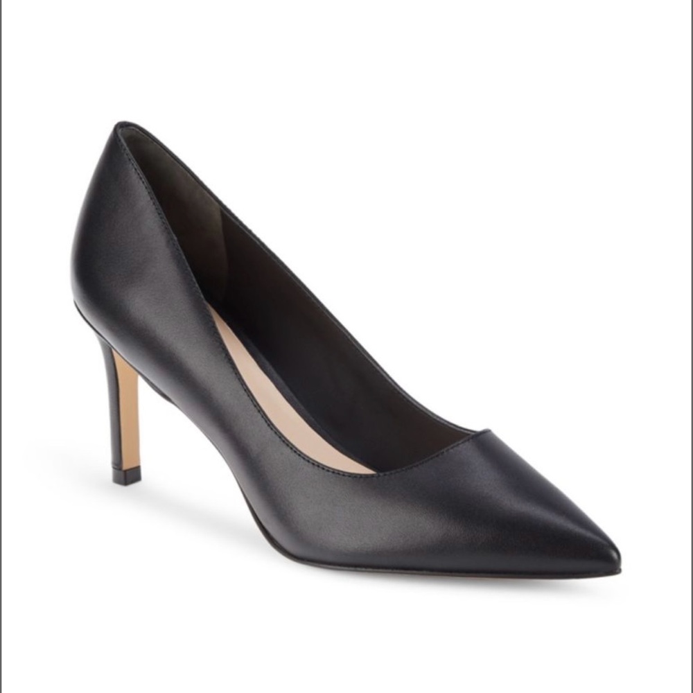 Stuart Weitzman Black Leather Heels 75mm